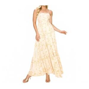 NEW INA FASHION floral maxi dress in cream